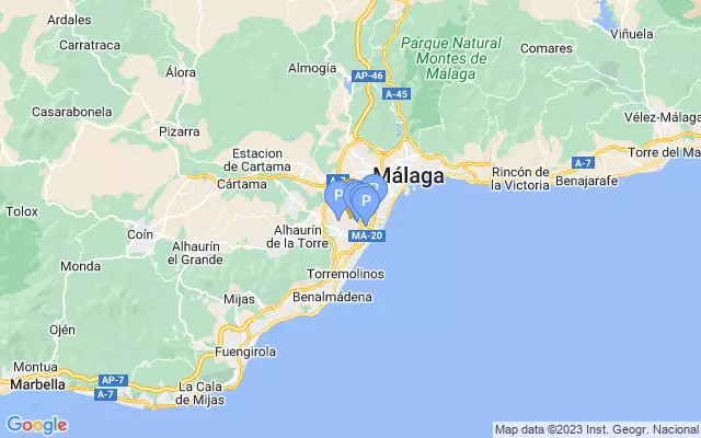 Málaga Airport lots map