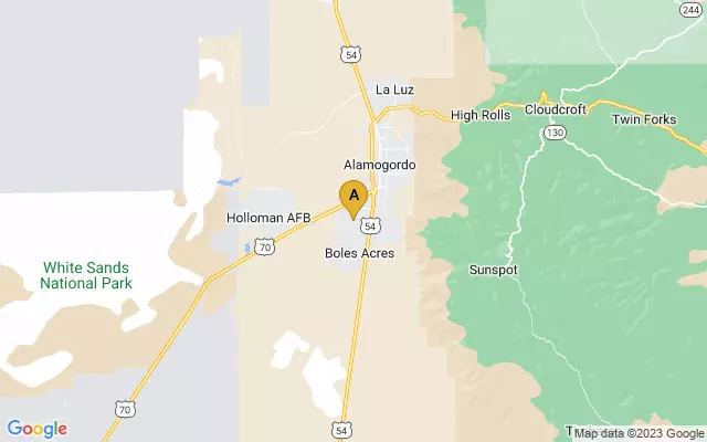 Alamogordo-White Sands Regional Airport lots map