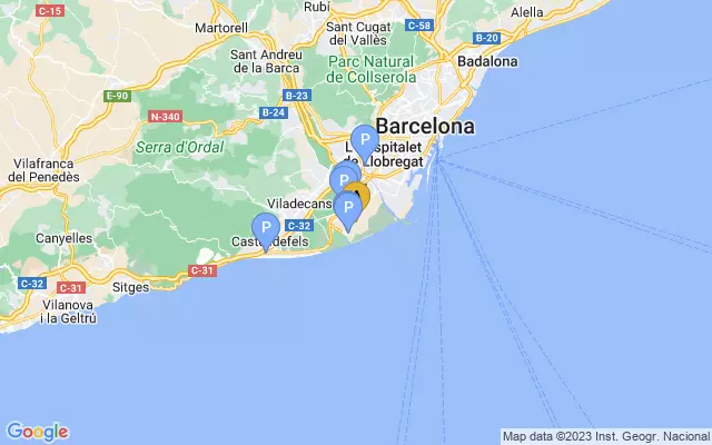 Barcelona–El Prat Josep Tarradellas Airport lots map
