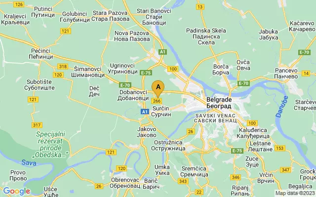 Belgrade Nikola Tesla Airport lots map