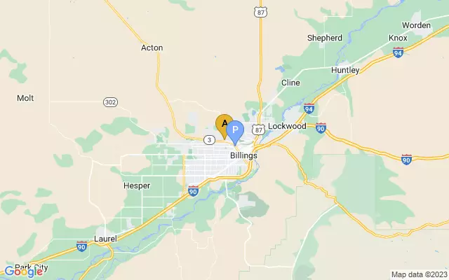 Billings Logan International Airport lots map