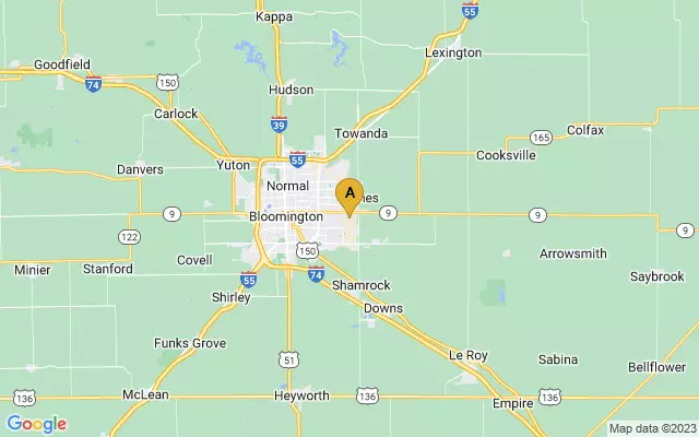 Central Illinois Regional Airport at Bloomington-Normal lots map