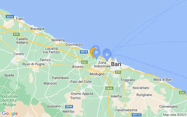 Bari Airport lots map