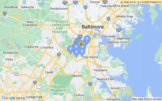 Baltimore/Washington Int'l Airport lots map