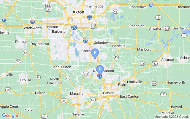 Akron Canton Airport lots map