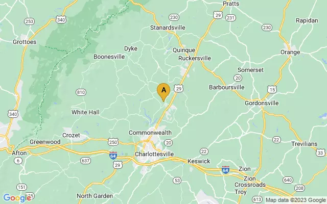 Charlottesville-Albemarle Airport lots map