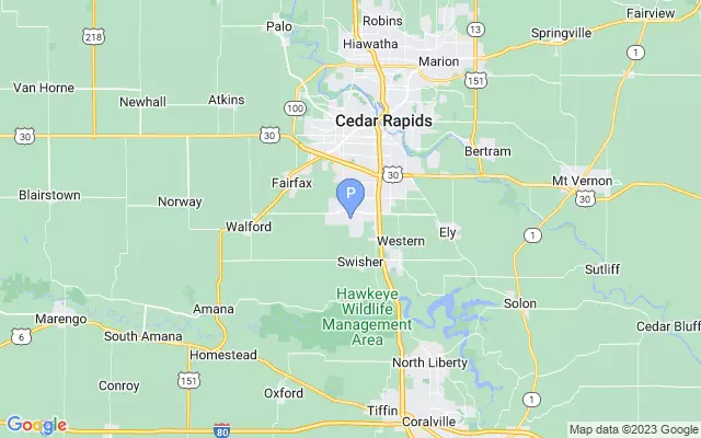 Eastern Iowa Cedar Rapids Airport lots map