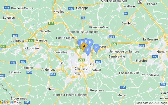 Brussels South Charleroi Airport lots map