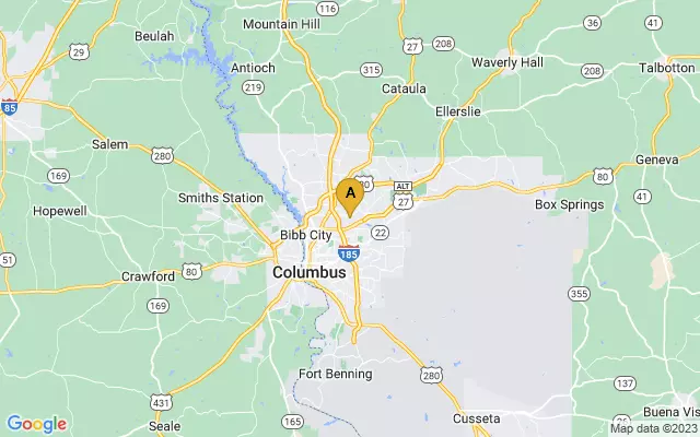 Columbus GA Metro Airport lots map
