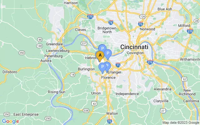 Cincinnati / Northern Kentucky Airport lots map