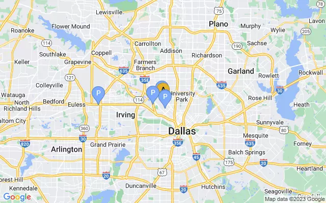 Dallas Love Field Airport lots map