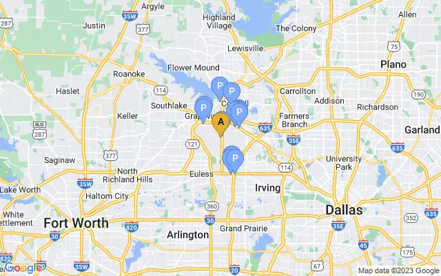 Dallas-Ft. Worth Int'l Airport lots map