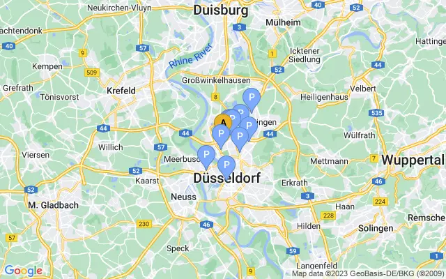 Düsseldorf Airport lots map