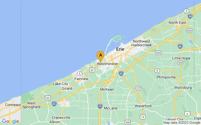 Erie International Airport lots map