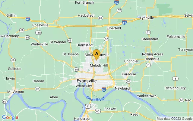 Evansville Regional Airport lots map