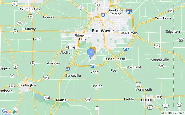 Fort Wayne International Airport lots map