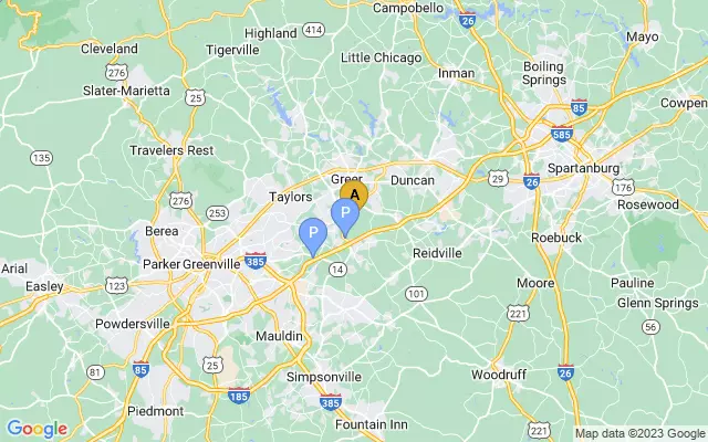Greenville–Spartanburg International Airport lots map