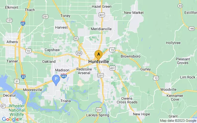 Huntsville International Airport lots map