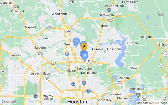 Houston Bush Intercontinental Airport lots map