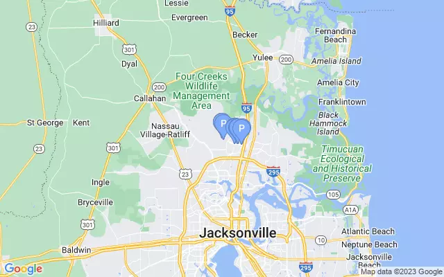 Jacksonville Int'l Airport lots map