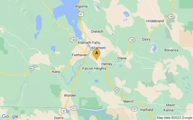 Crater Lake - Klamath Regional Airport lots map