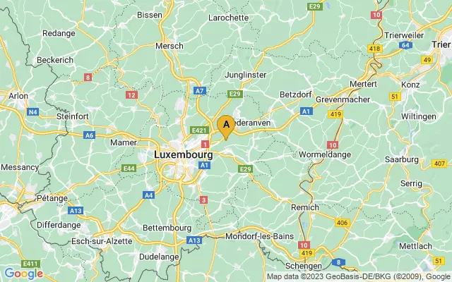 Luxembourg Airport lots map