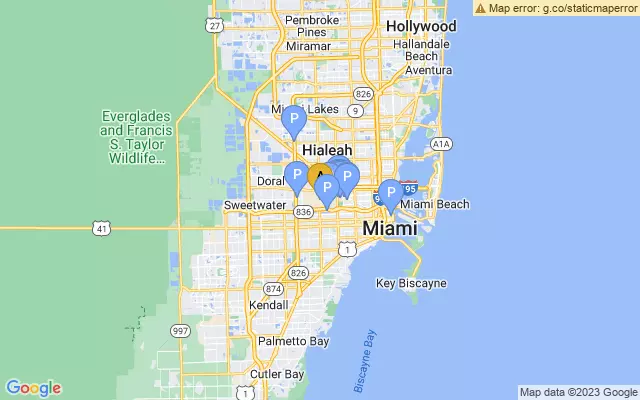 Miami International Airport lots map