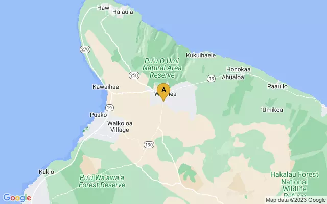 Waimea-Kohala Airport lots map