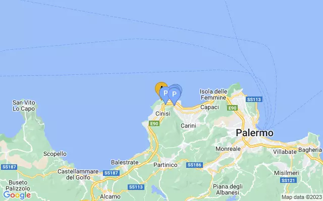 Falcone–Borsellino Airport lots map