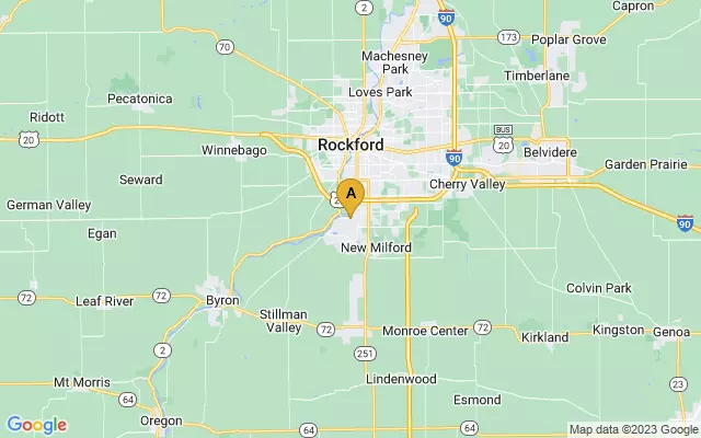 Chicago Rockford International Airport lots map