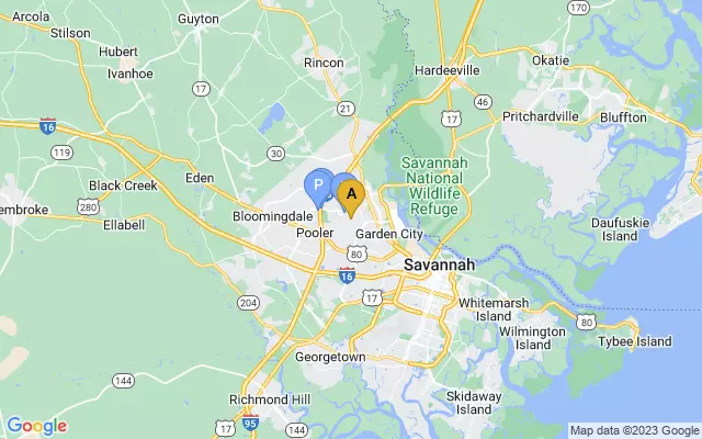 Savannah/Hilton Head International Airport lots map