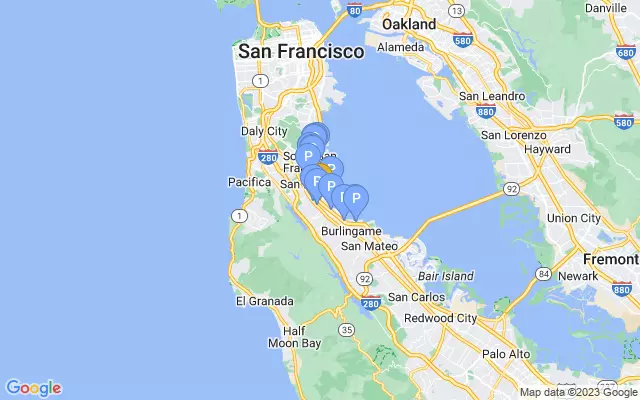 San Francisco International Airport lots map