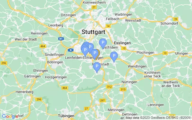 Stuttgart Airport lots map
