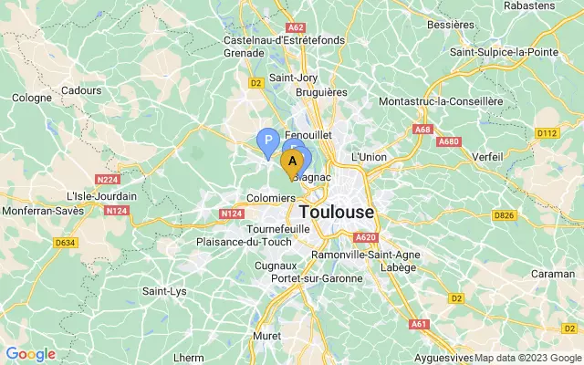 Toulouse–Blagnac Airport lots map