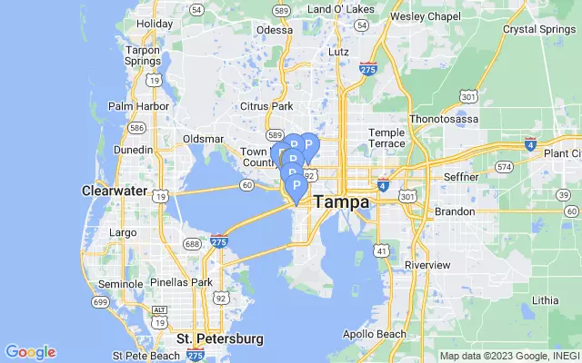 Tampa International Airport lots map