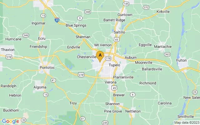 Tupelo Regional Airport lots map