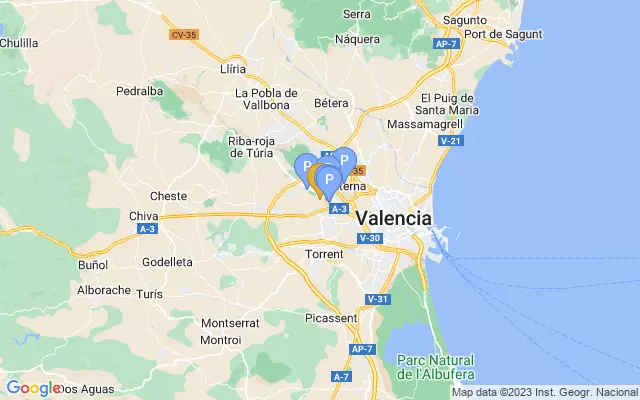 Valencia Airport lots map