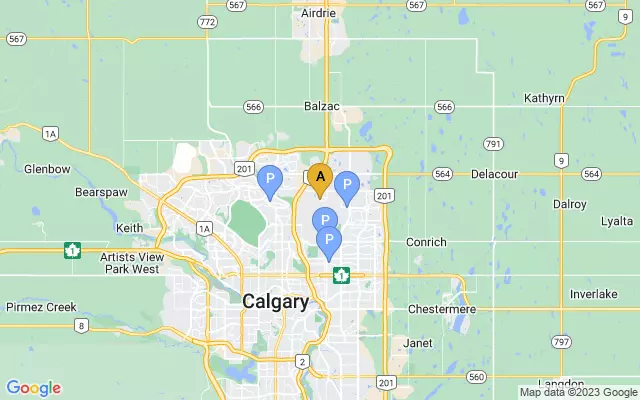 Calgary International Airport lots map