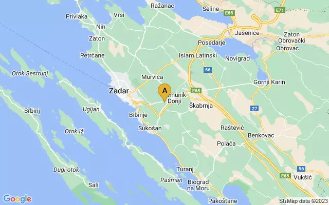 Zadar Airport lots map
