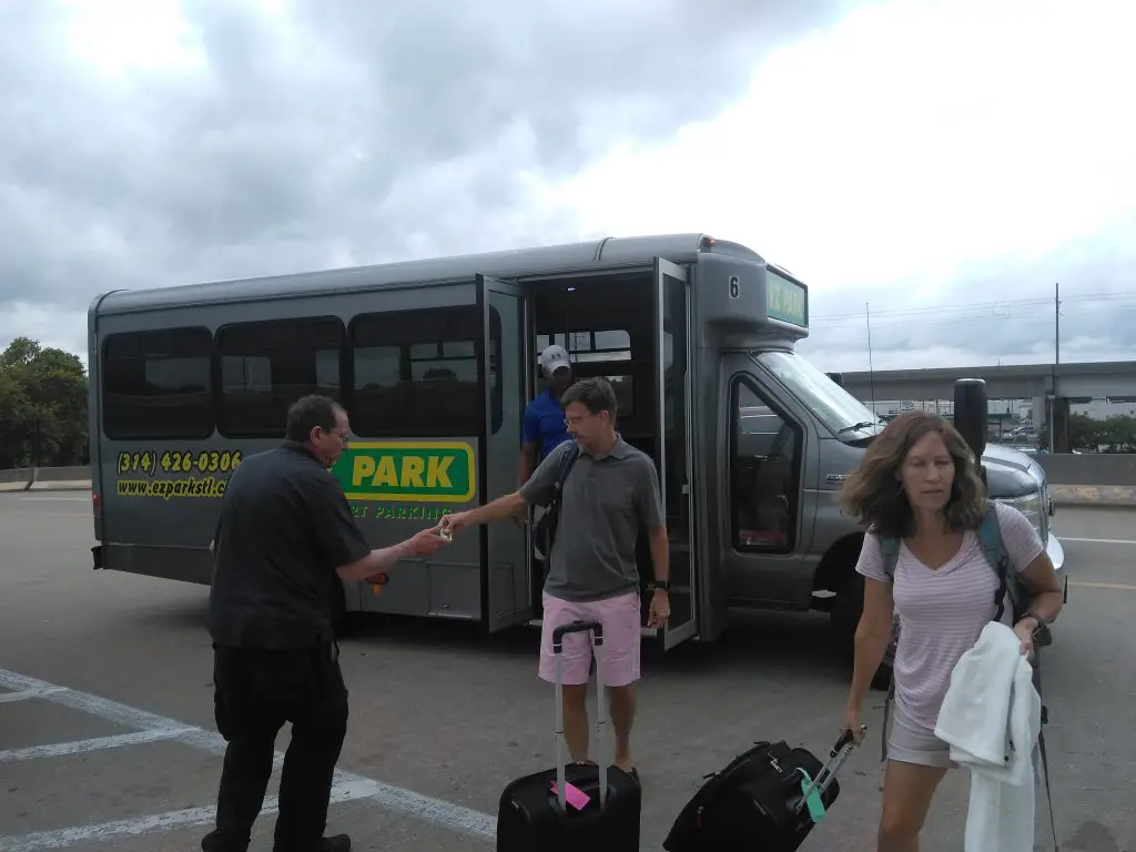 EZ Park Shuttle Bus Boarding