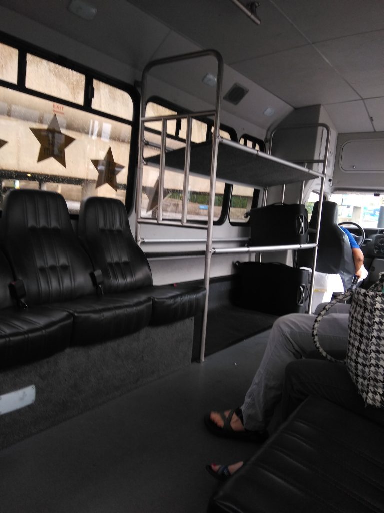 Interior Shuttle in Skypark Airport Parking Shuttle