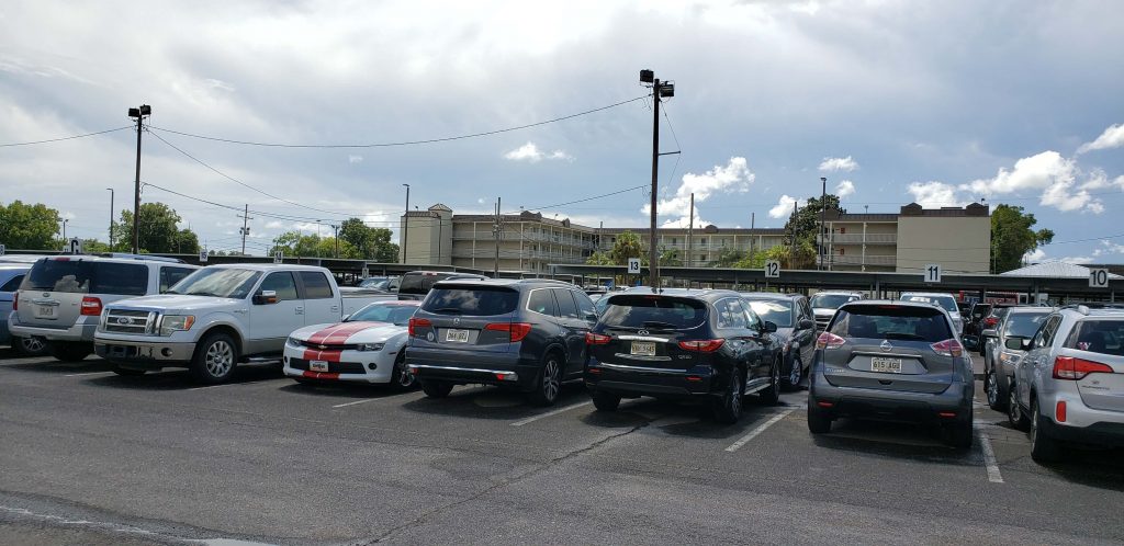 Parking Facility when you enter US Park