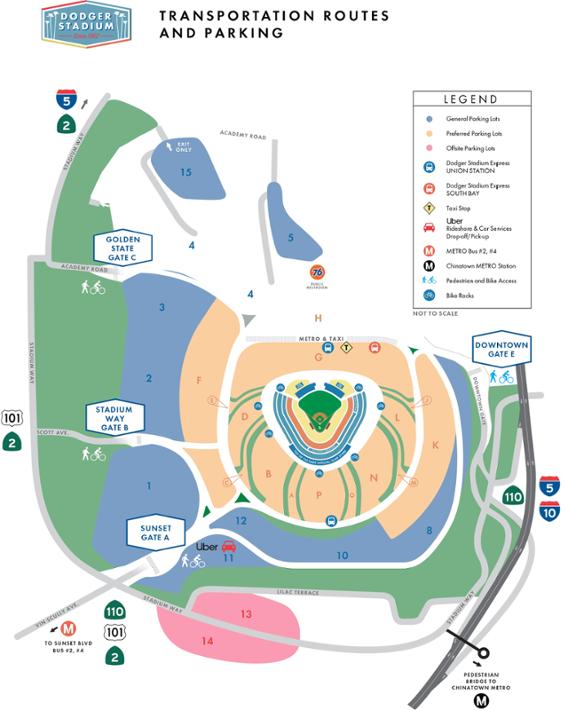 dodger stadium parking map Dodger Stadium Parking Prices Tips 2020 Season Parkingaccess dodger stadium parking map