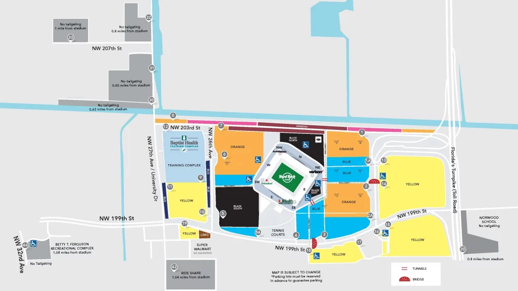 Parking at Hard Rock Stadium