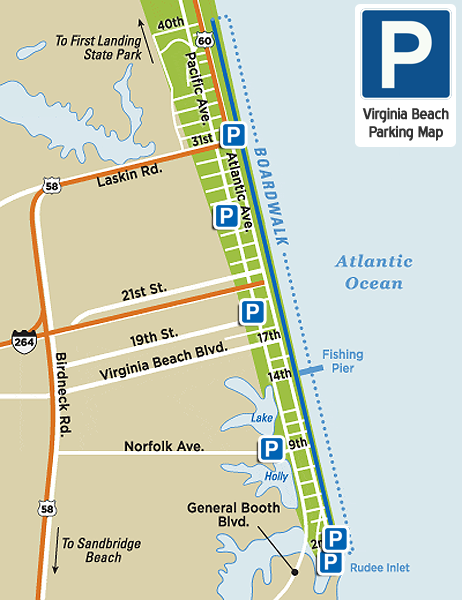 Virginia Beach Parking Map (updated 2021)