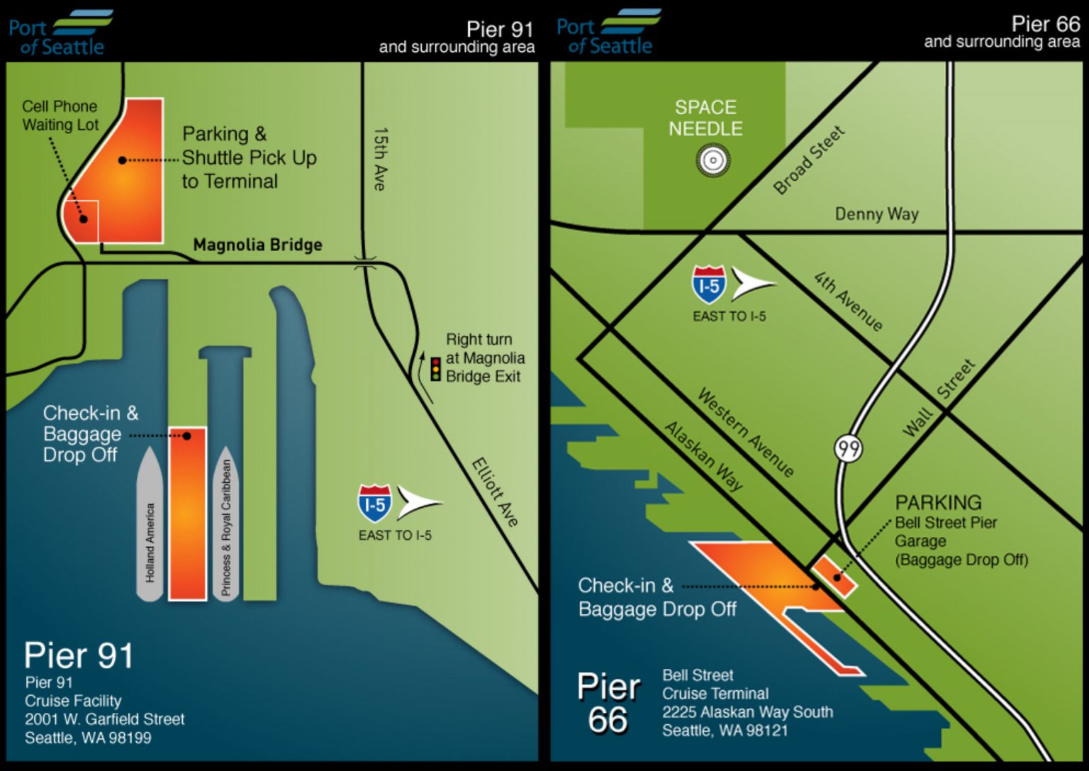 map of seattle cruise ship port