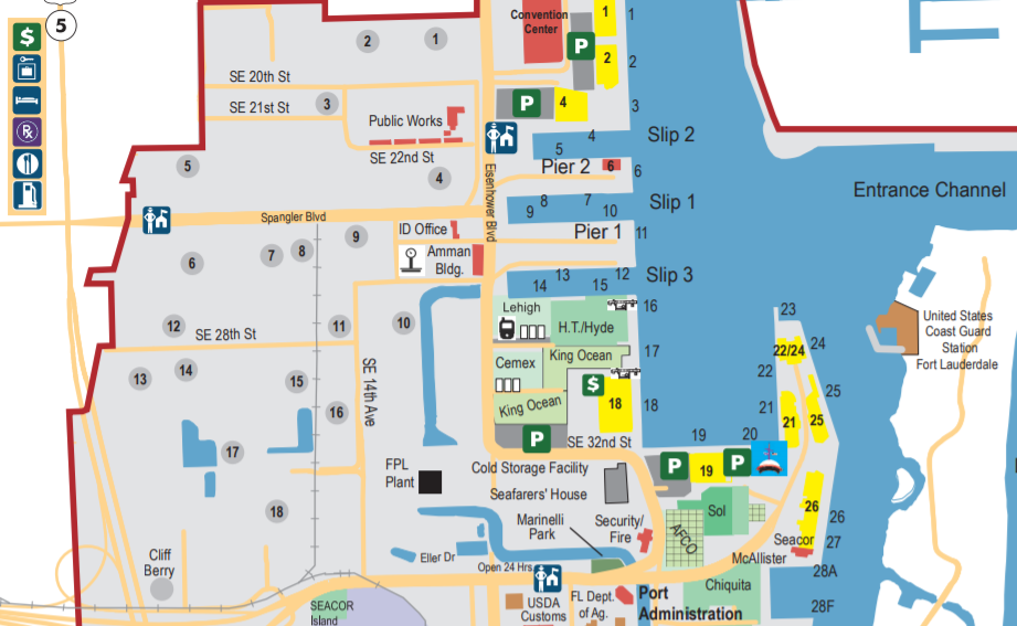 port everglades cruise terminal map