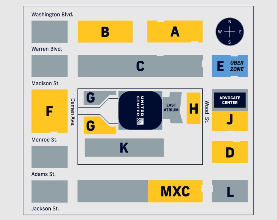 United Center Parking Map United Center Parking | Find The Best Spot In 2022 [Full Guide]