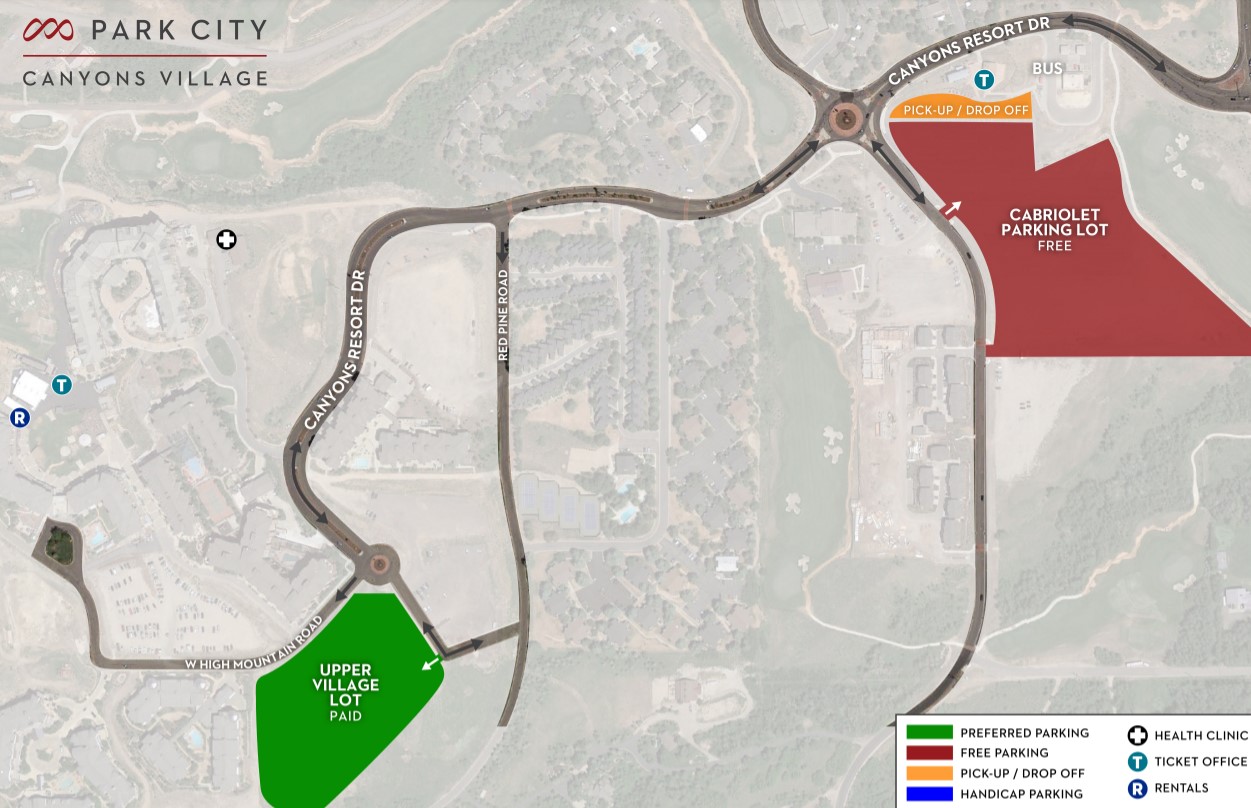 Canyons Village Parking Map
