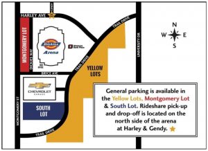 Dickies Arena Parking Map